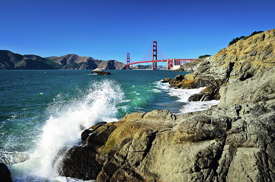 Golden Gate View From Baker Beach Photograph by Dhmig Photography