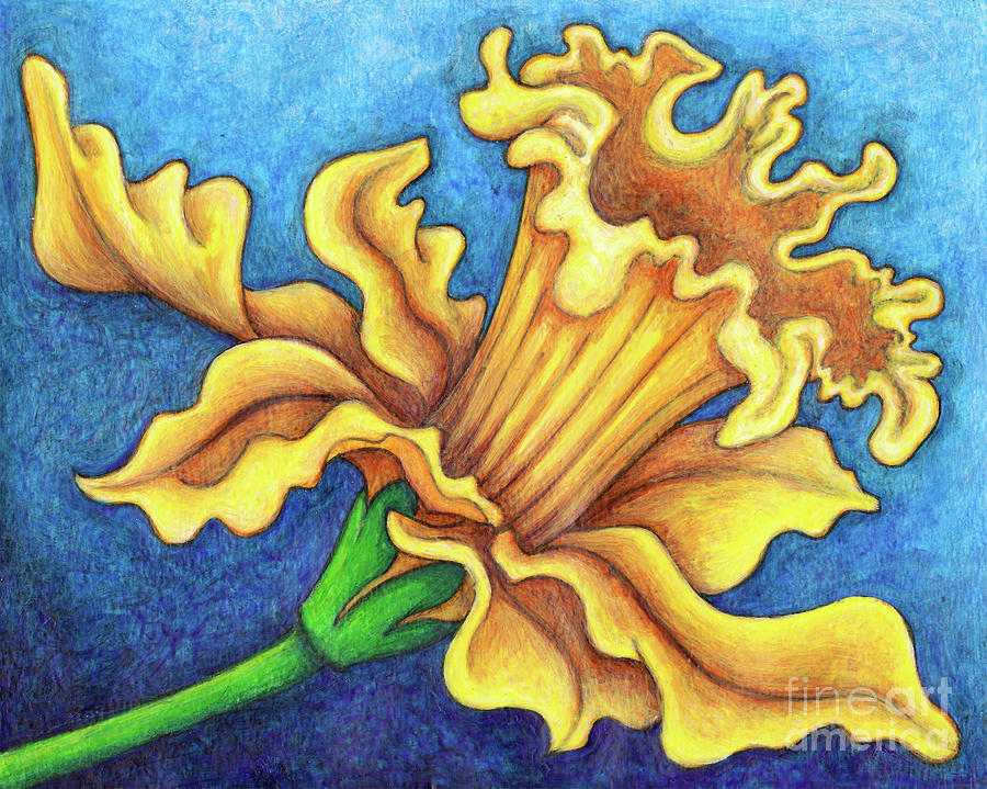 Golden Harvest Daffodil Painting by Amy E Fraser