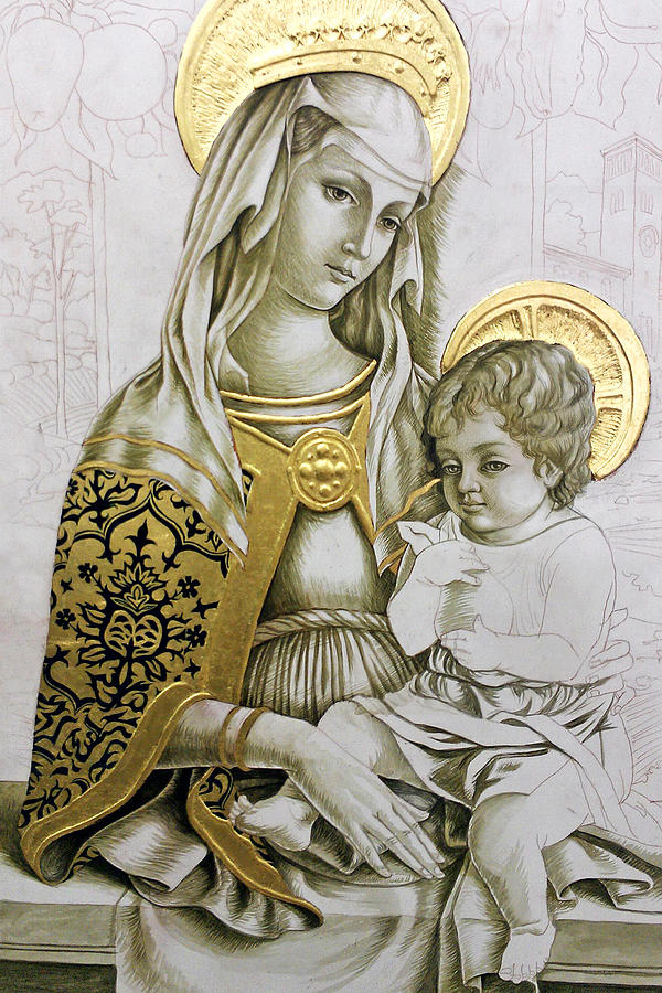 Golden Holy Family Photograph by Munir Alawi