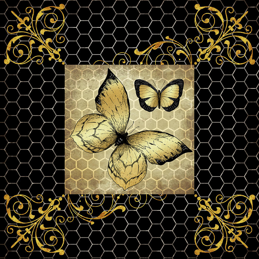 Insects Mixed Media - Golden Honey Bee 03 by Lightboxjournal