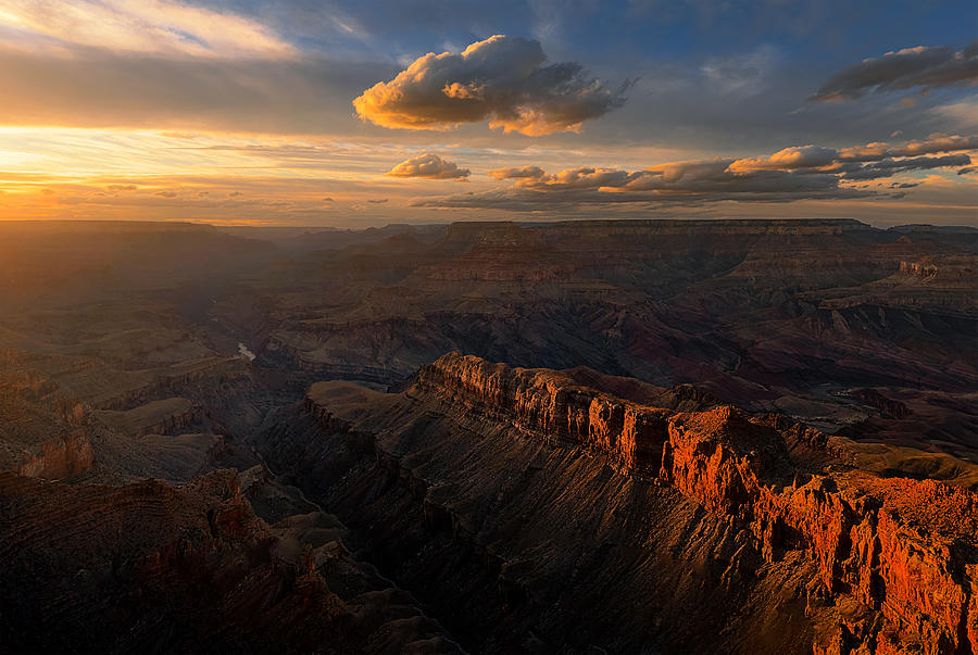Golden Hour At Grand Canyon Photograph by Lydia Jacobs