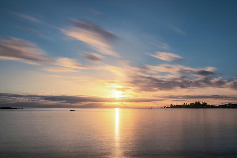 Golden Hues at Sunset at Anse Vata Bay in New Caledonia by Daniela Constantinescu Golden Hues at Sunset at Anse Vata Bay in New Caledonia by Daniela Constantinescu