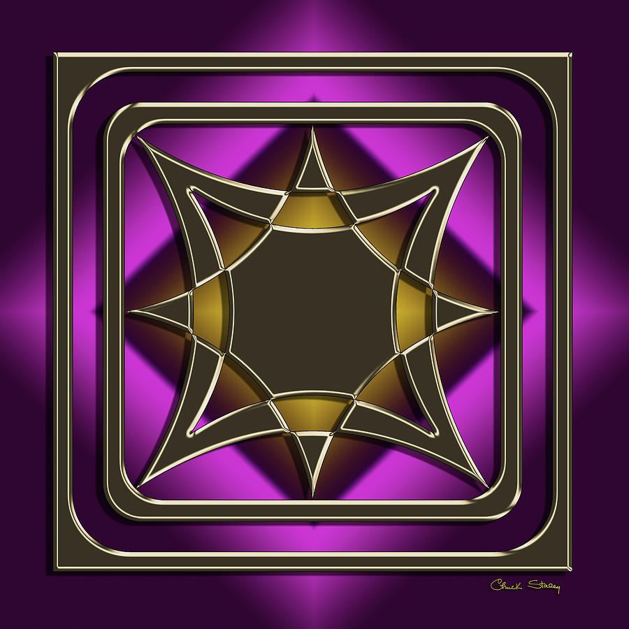 Golden Mocha on Purple 10 Digital Art by Chuck Staley