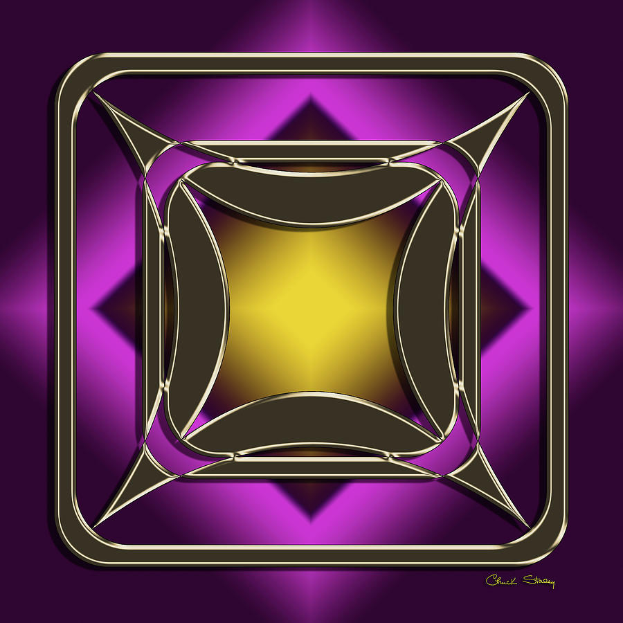 Golden Mocha on Purple 4 Digital Art by Chuck Staley