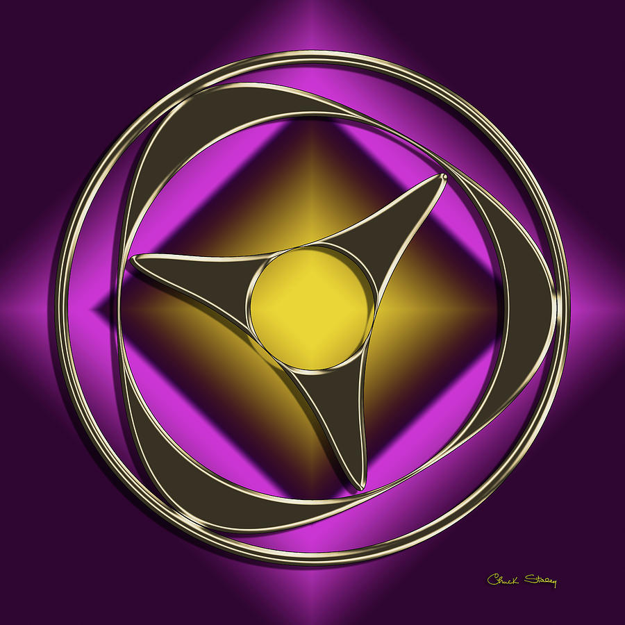 Golden Mocha on Purple 6 Digital Art by Chuck Staley