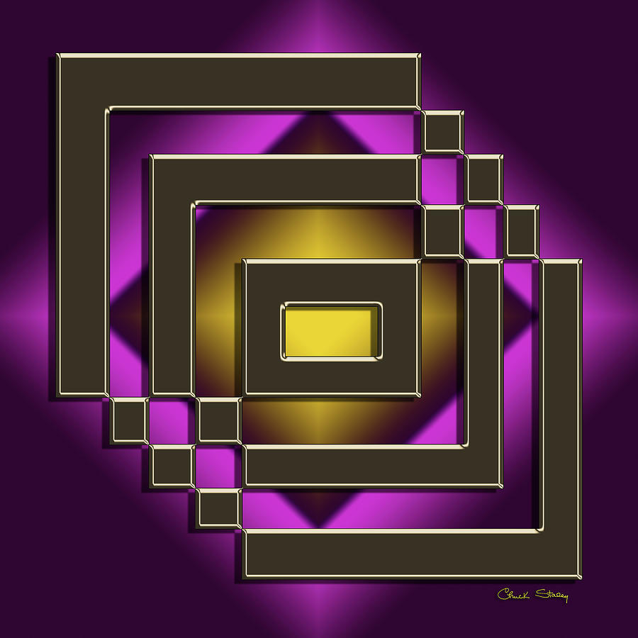 Golden Mocha on Purple 7 Digital Art by Chuck Staley