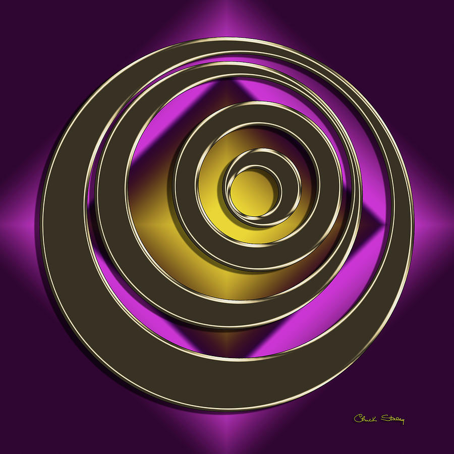 Golden Mocha on Purple 8 Digital Art by Chuck Staley