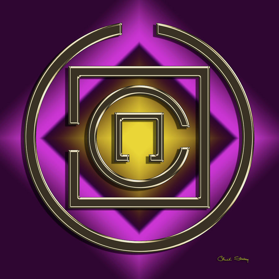 Golden Mocha on Purple 9 Digital Art by Chuck Staley