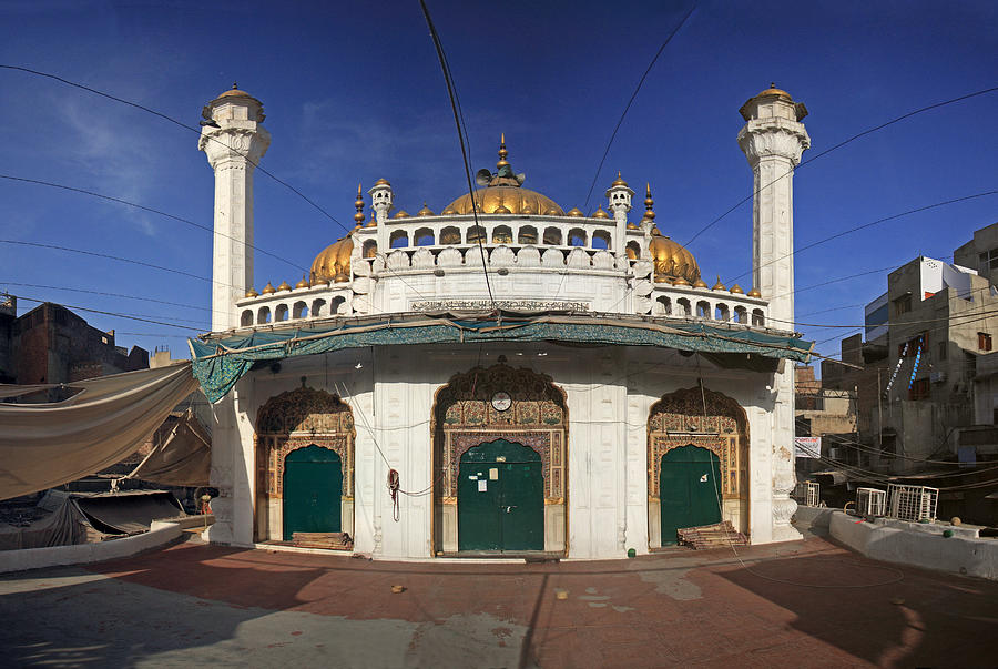 Golden Mosque Panorama Photograph by Yasir Nisar