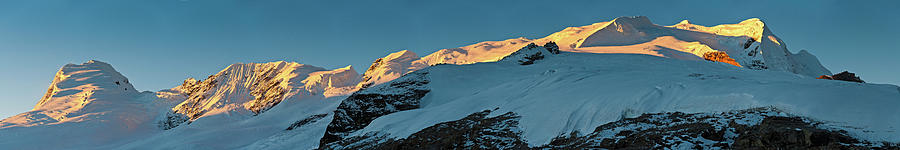 Golden Mountain Sunrise Panorama Photograph by Fotovoyager