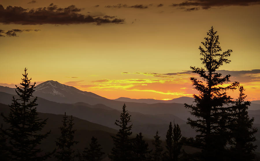 Golden Mountain Sunset Photograph by Don Schwartz