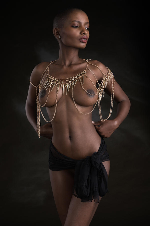 Nude Photograph - Golden Necklace by Jan Slotboom