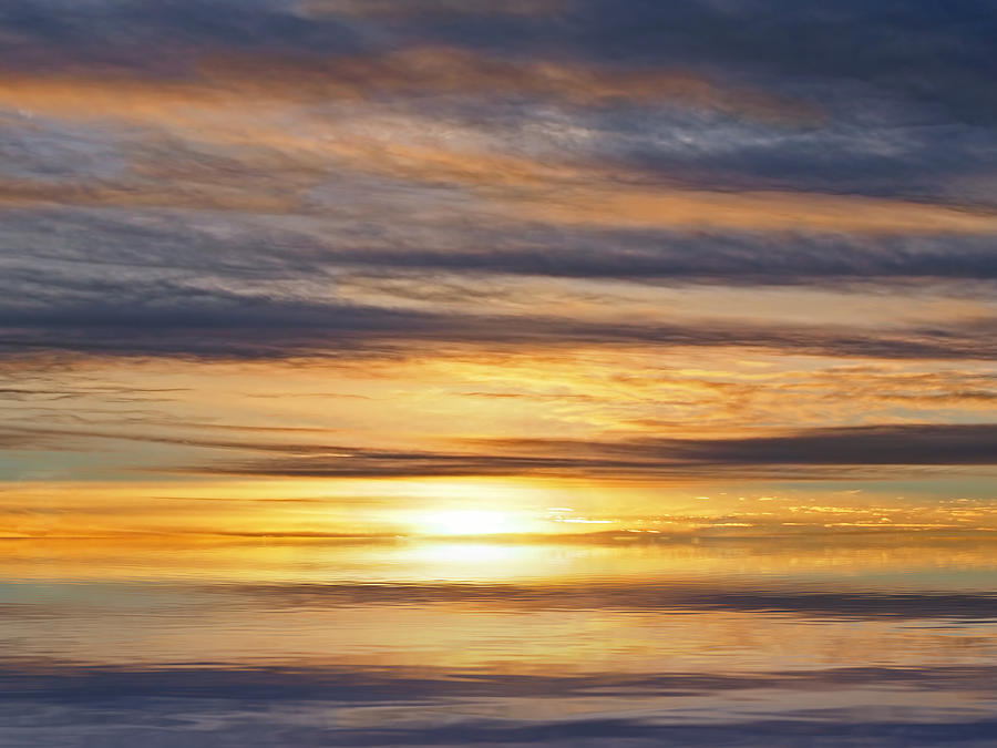 Golden Ocean Sunset Photograph by Gill Billington