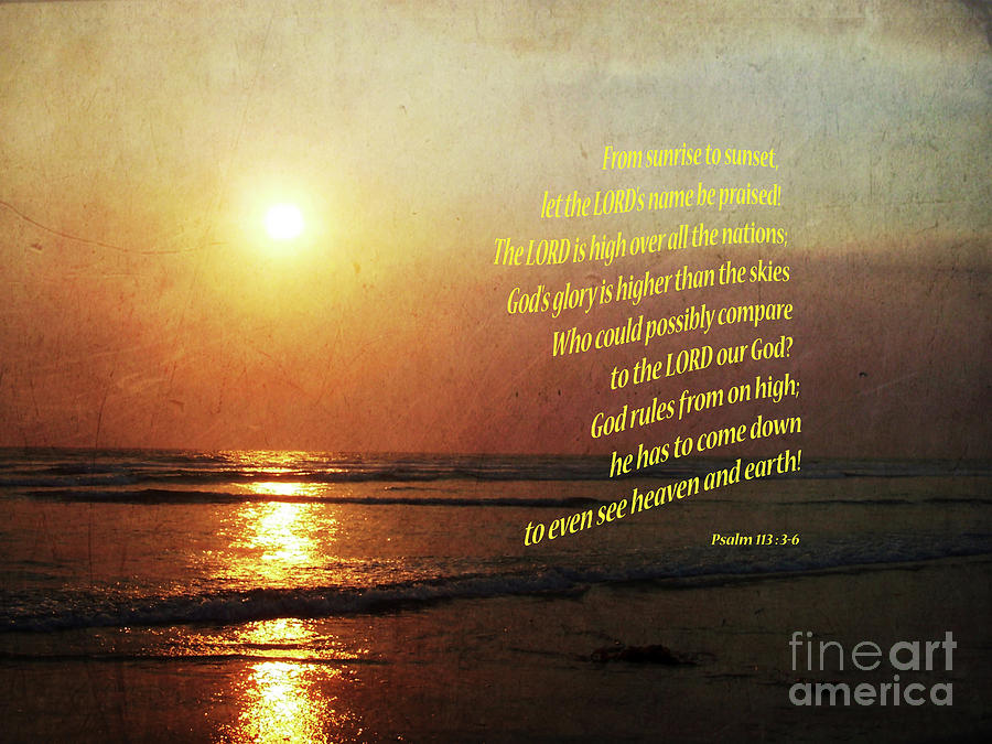 Sunset Mixed Media - Golden Pacific Sunset Psalm by Debby Pueschel