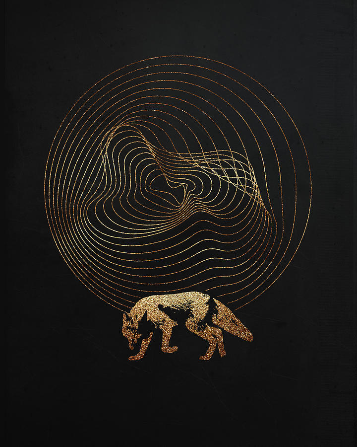 Animal Painting - Golden Path by Robert Farkas