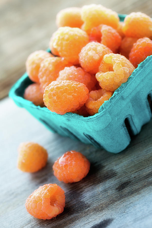 Golden Raspberries Photograph by Nicole Young