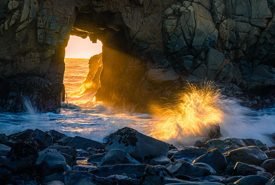 Golden Ray Over Keyhole Photograph by Catherine Lu