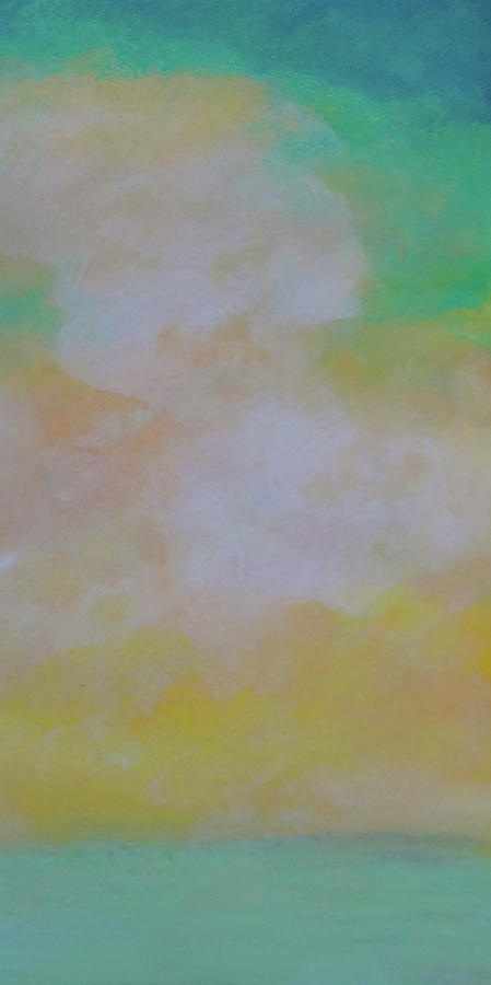 Golden Skyscape part three Painting by Katy Hawk