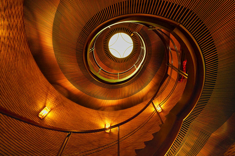Golden Spiral Staircase (no.2) Photograph by Hitoshi Yamada