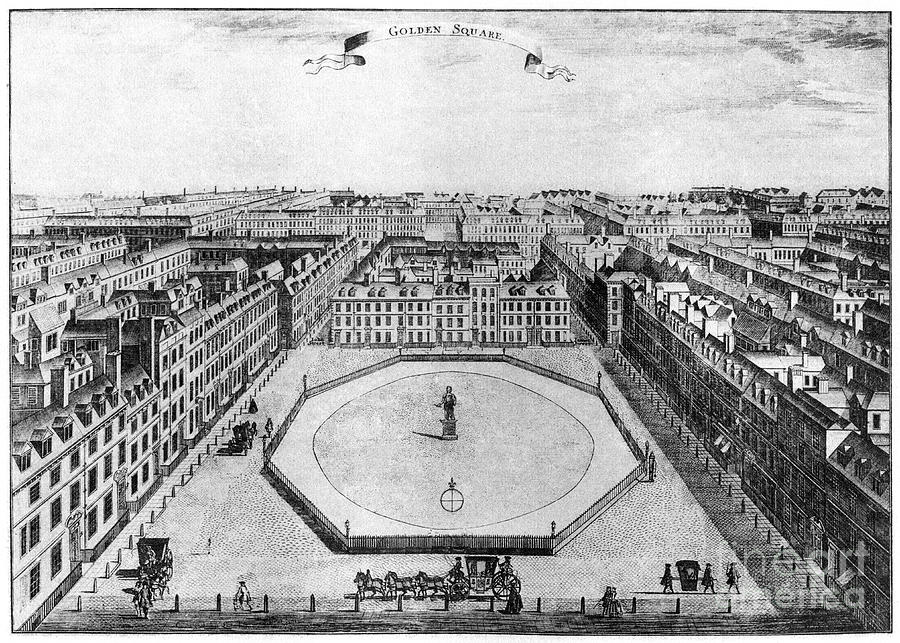 Golden Square, London, 18th Century Drawing by Print Collector
