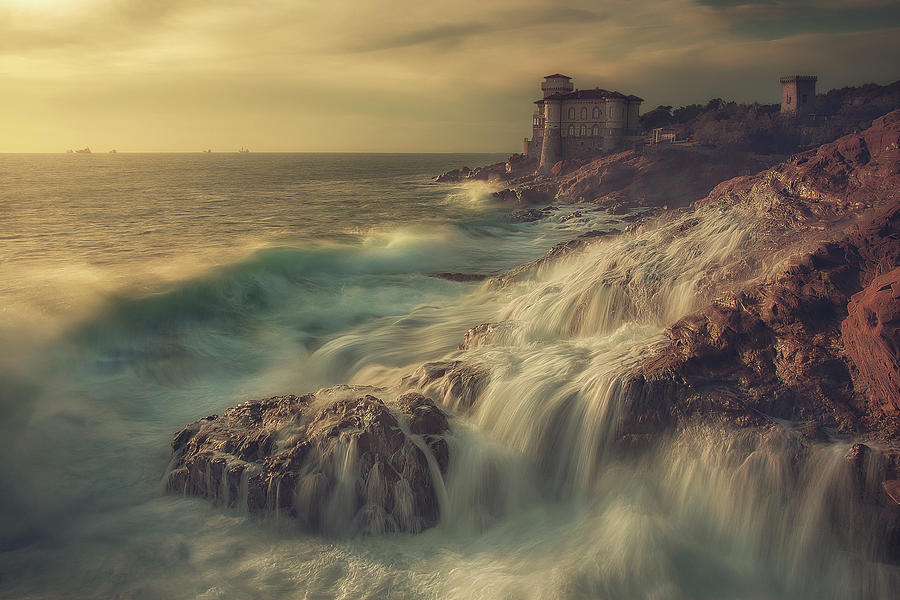 Castle Photograph - Golden Storm by Paolo Lazzarotti