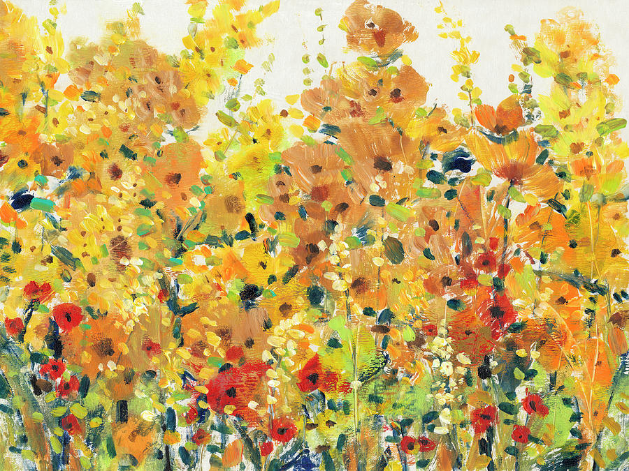 Flower Painting - Golden Summer Garden I by Tim Otoole