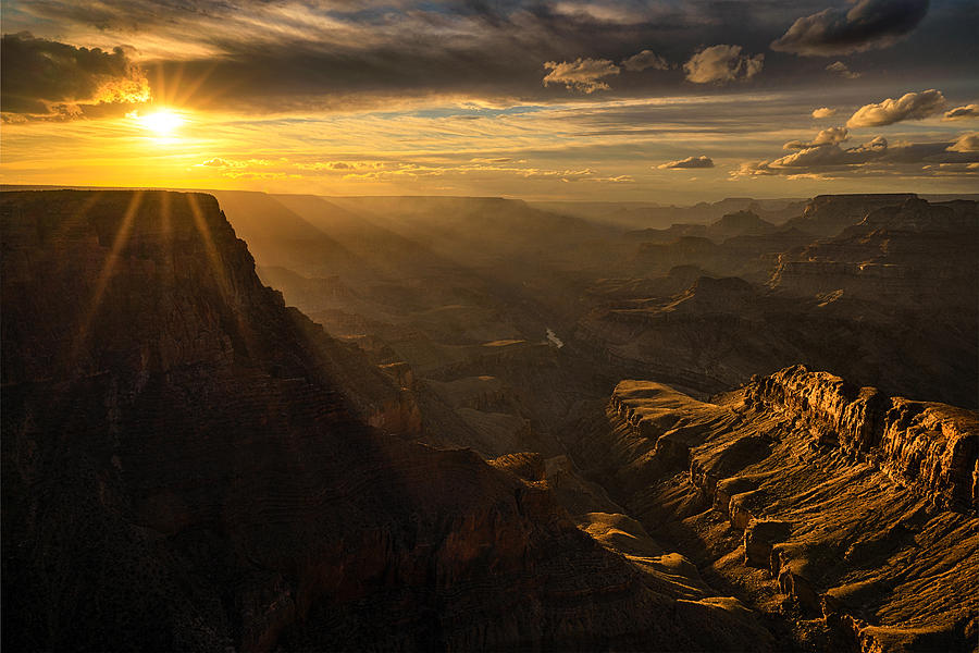 Grand Canyon National Park Photograph - Golden Sun Rays by Lydia Jacobs