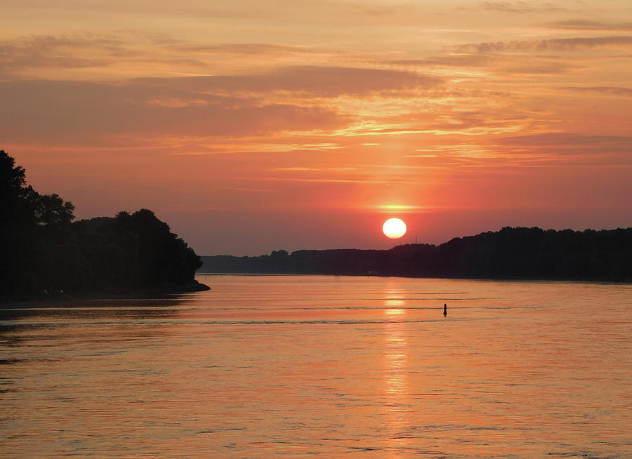 Golden Sunrise On The Rhine River In Germany2 Photograph
