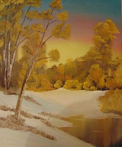 Golden Sunset. Painting by Alan K Holt - Fine Art America