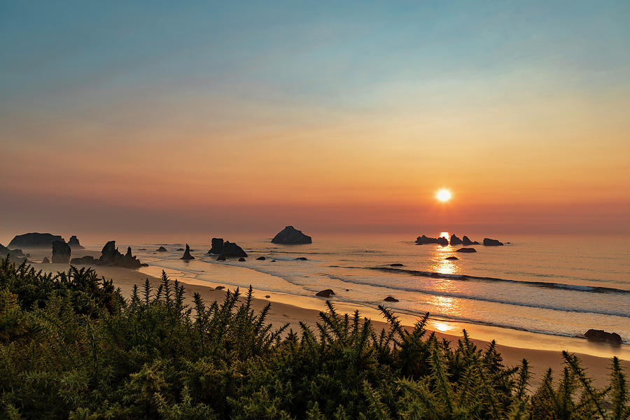 Oregon Beach Sunset Photograph by Scott Slone