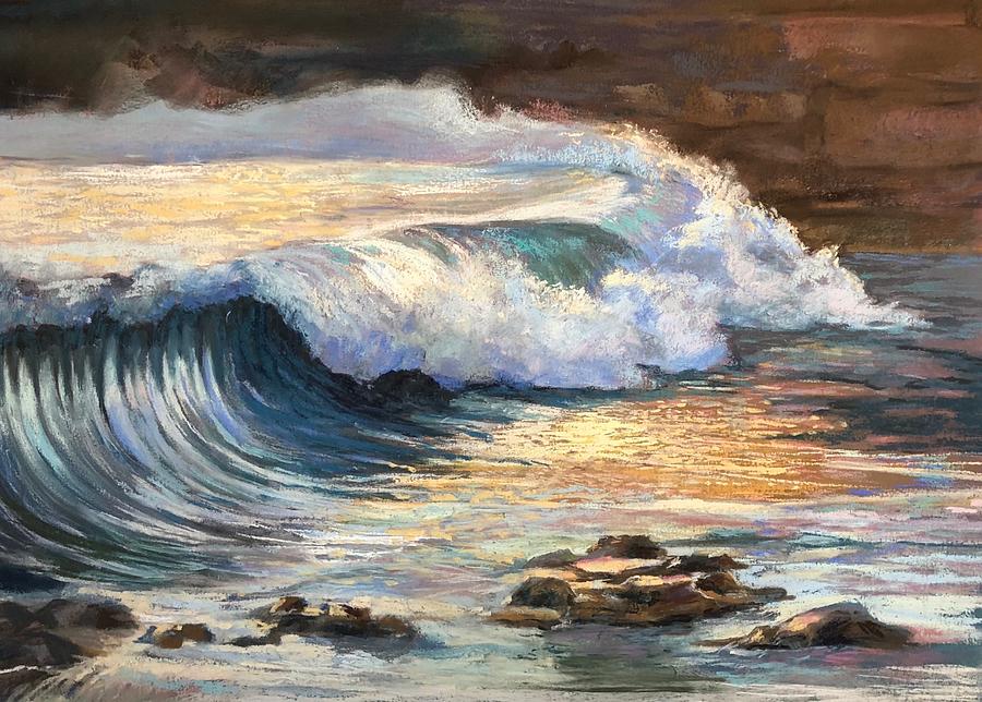 Golden Sunset Pastel by Bonnie Hineline-Kempner - Fine Art America