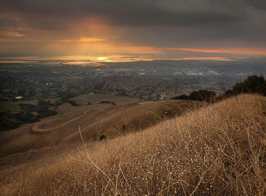 Golden Sunset Over San Francisco Bay Photograph by Sean Duan