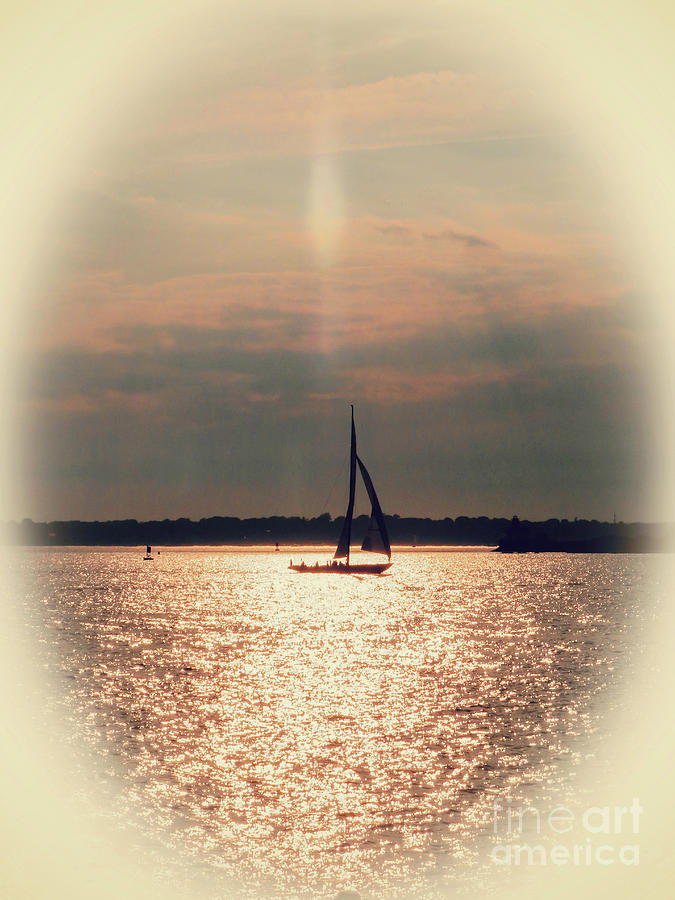Golden Sunset Sail Photograph by Kevin Fortier