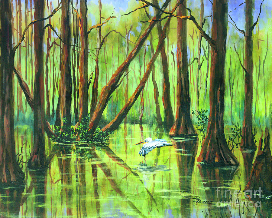 Golden Swamp Painting by Dianne Parks