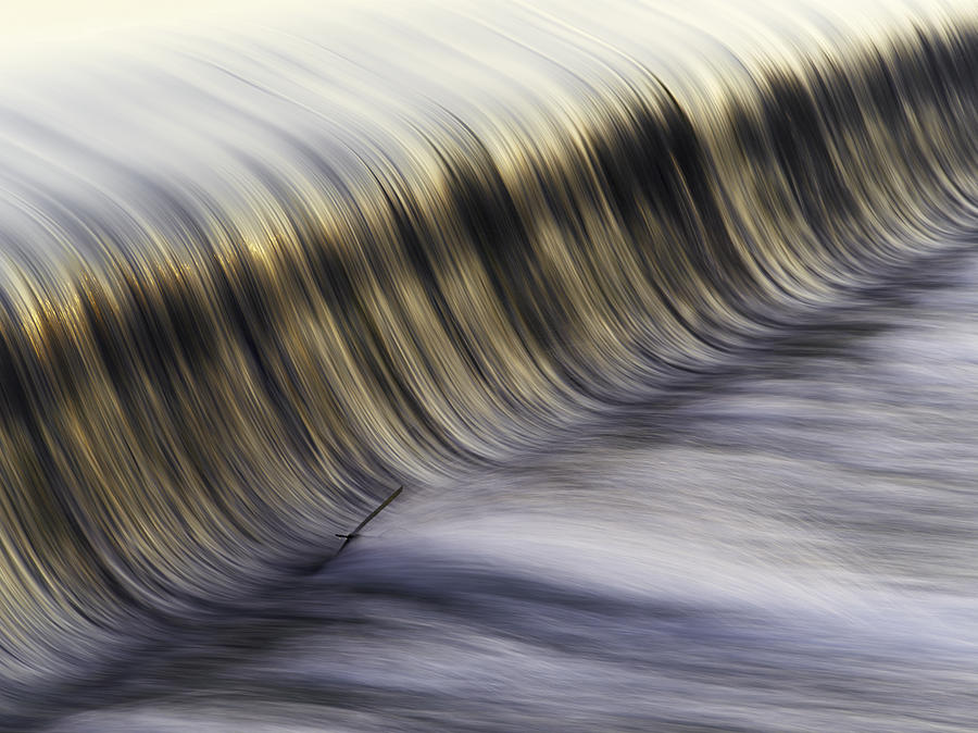Abstract Photograph - Golden Water by Michael Mhrlein
