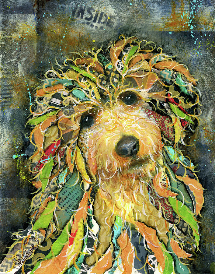 Goldendoodle Mixed Media by Patricia Lintner Goldendoodle Mixed Media by Patricia Lintner