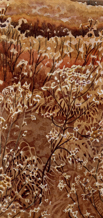 Fall Painting - Goldenrod Gone to Seed by Alice Ann Barnes