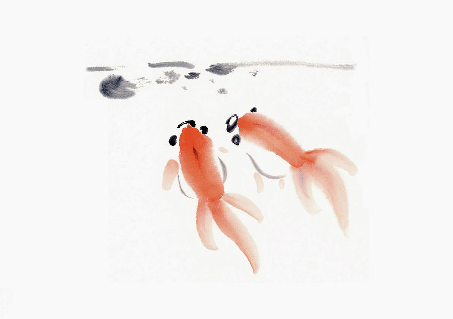 Goldfishes Digital Art by Daj
