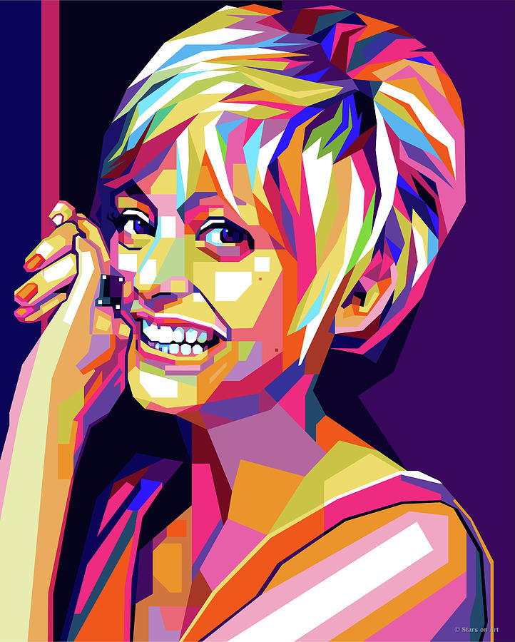 Goldie Hawn pop art Digital Art by Movie World Posters