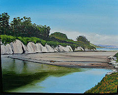 Goleta Beach    At Rest Painting by Jeffrey Campbell
