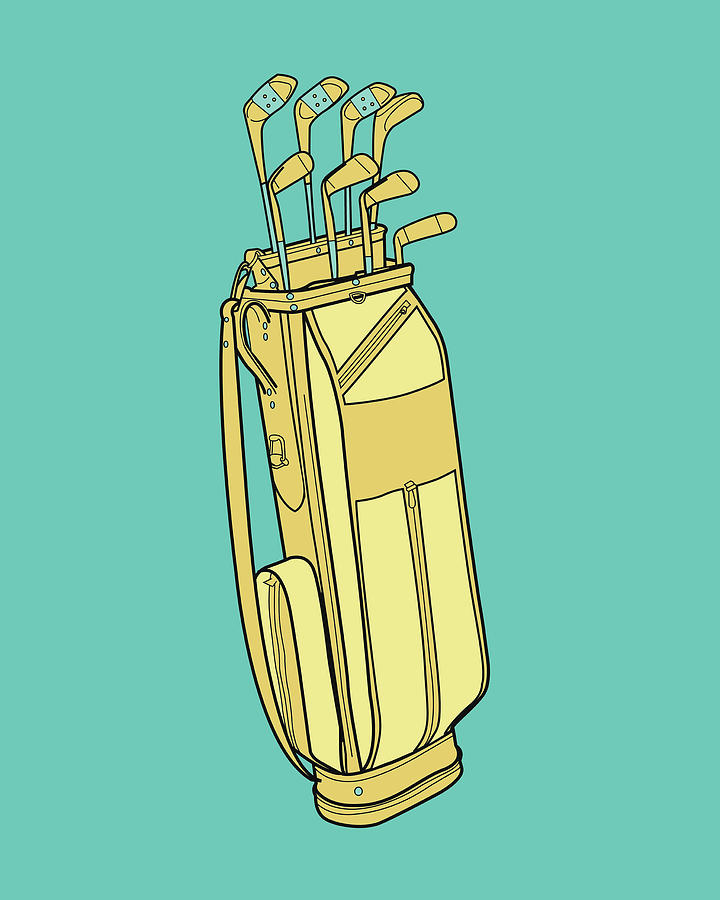Golf Bag Drawing by CSA Images Fine Art America