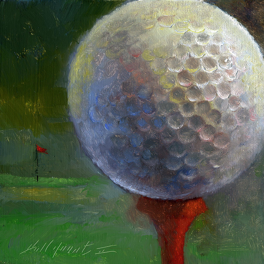 Athletic Equipment Painting - Golf Ball by Hall Groat Ii