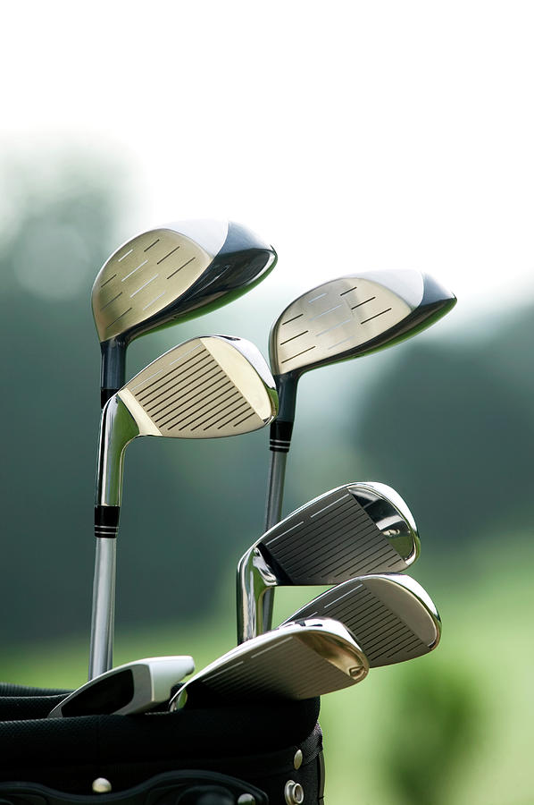 Golf Clubs In Bag At Golf Course Photograph by Photo And Co