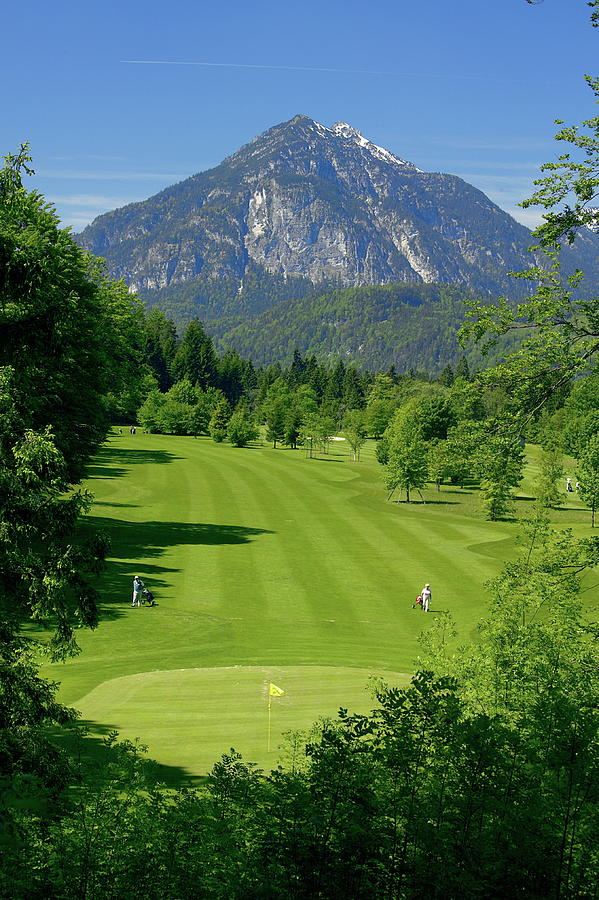 Golf Course & Mountain In Germany Digital Art by Hp Huber