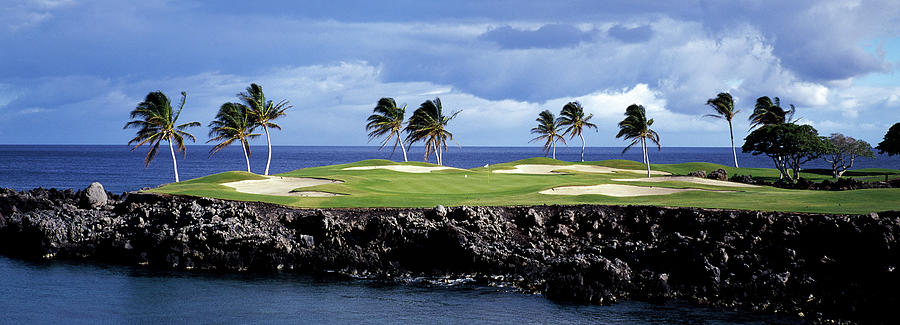 Horizontal Photograph - Golf Course At The Seaside, Hawaii, Usa by Panoramic Images Horizontal Photograph - Golf Course At The Seaside, Hawaii, Usa by Panoramic Images