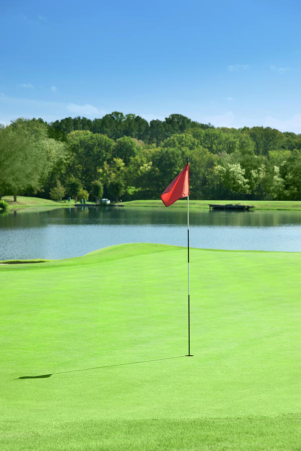 Golf Course Flag Photograph by Stratol