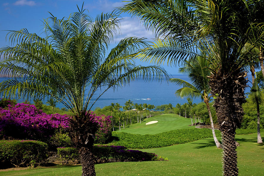Golf Course, Maui, Hawaii Digital Art by Hp Huber