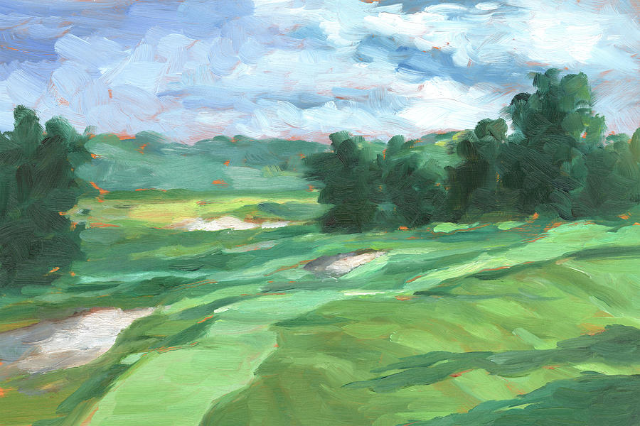 Sports Painting - Golf Course Study Iv by Ethan Harper