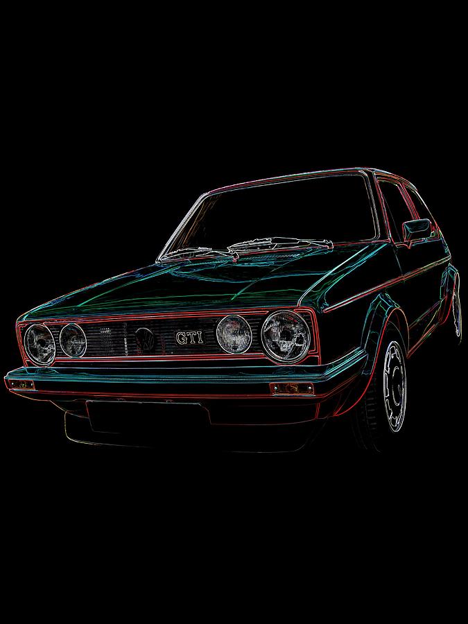 Golf Photograph - Golf Gti - Colored by Hotte Hue