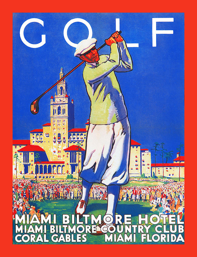 Golf - Miama Biltmore Painting by K. Manahan Golf - Miama Biltmore Painting by K. Manahan